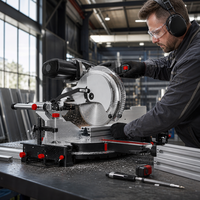 Scie circulaire industrielle 4800W de qualité professionnelle, haute précision, pour métal et carrelage, avec guide laser, système de glissière à double rail, sans balais