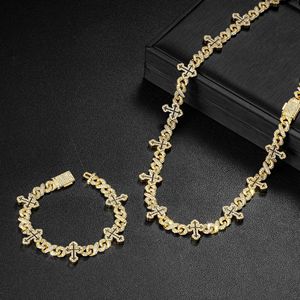 Collar de Cadena con Eslabones Infinitos y Cruz de Dos Tonos en Plata y Negro con Circonitas, Estilo Hip Hop Rap, Personalizado y Vintage para Hombre - Product Image 6