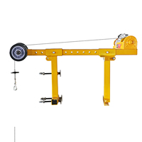 Nouvelle grue électrique PA800 murale en aluminium personnalisable pour parapet, support de levage mural avec élingue en câble, capacité de charge 150 kg
