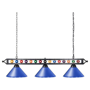 <span class=keywords><strong>Luminaire</strong></span> de table de <span class=keywords><strong>billard</strong></span> bleu Cueelf pour table de <span class=keywords><strong>billard</strong></span> Lampe de <span class=keywords><strong>billard</strong></span> en métal avec 3 abat-jour Convient aux tables de <span class=keywords><strong>billard</strong></span> - Product Image 1