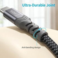 Câble USB Type-C personnalisé d'usine, double Type-C 100W 5A 10 Gbit/s 3.2 Gen 2 en nylon pour appareil photo, 1m 2m 3m, OEM ODM Exclusif, 10 ans de garantie