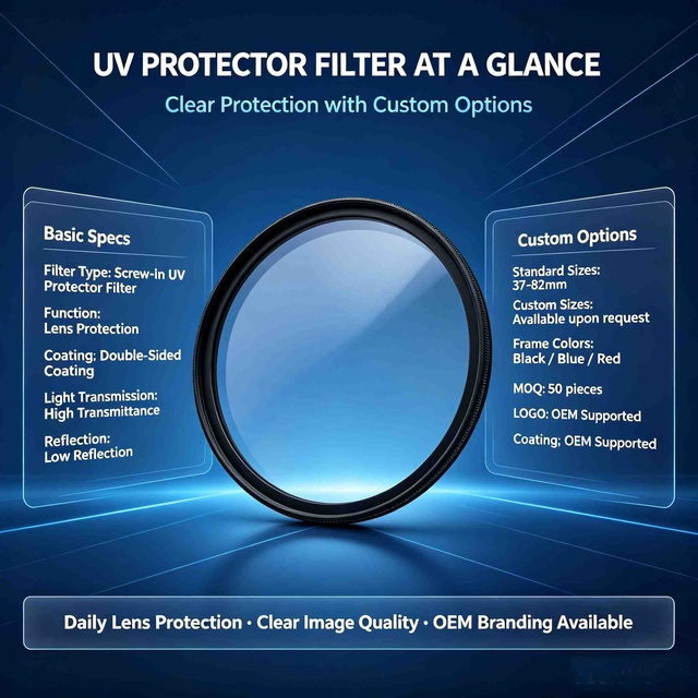 Factory OEM 37-82mm UV Filter Multi-coating Glass Lens Protection with Ultra Slim Aluminum Frame Waterproof