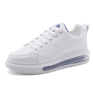 Chaussures de marche sportive à semelle pneumatique pour hommes et femmes, cuir PU blanc, Mac, semelle épaisse, conception éclairée et plate, vêtements d'extérieur pour l'école, été, hiver - Product Image 4
