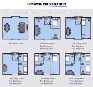 Sang trọng đúc sẵn hai lớp mở rộng container nhà xách tay sống container chứa nhà 2 phòng ngủ Modular - Product Image 6