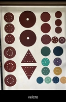 Disque de ponçage en bois avec trou pour outils abrasifs portables à crochet et boucle Velcro-Papier de disque de ponçage