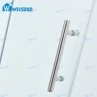 Paroi de douche coulissante sans cadre en acier inoxydable, directement de l'usine de Foshan