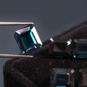 Topaze bleue de Londres de qualité supérieure, taille octogonale 10x8mm, pierre précieuse en vrac pour fabricants de bijoux - Product Image 3