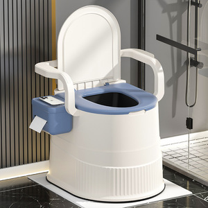 Portable Toilet, <b>Mobile</b> Commode for Pregnant Women and the <b>Elderly</b>, Household Bedside Potty Chair, Indoor Urinal Bucket - Product Image 2