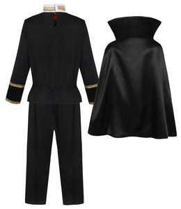 Costume de <span class=keywords><strong>Dracula</strong></span> Gothique d'Halloween pour Enfants Garçons Filles Deluxe Tenue de Vampire pour Habiller un Jeu de Rôle Costume de Vampyr avec Cape - Product Image 5