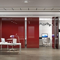 Cloison de séparation mobile et coulissante en panneaux de fibres à densité moyenne, insonorisée en aluminium, pour bureau – Vente chaude