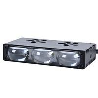 Luces LED para Parrilla de Coche, 3 Lentes, DRL, Ventilador, Luces Antiniebla, Luces Auxiliares Externas para Vehículos Todoterreno y Camiones