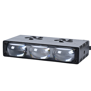 Feux de croisement LED pour voiture, feux de calandre à 3 lentilles, feux de <span class=keywords><strong>brouillard</strong></span> DRL avec ventilateur, feux auxiliaires externes pour véhicules tout-terrain et camions - Product Image 1