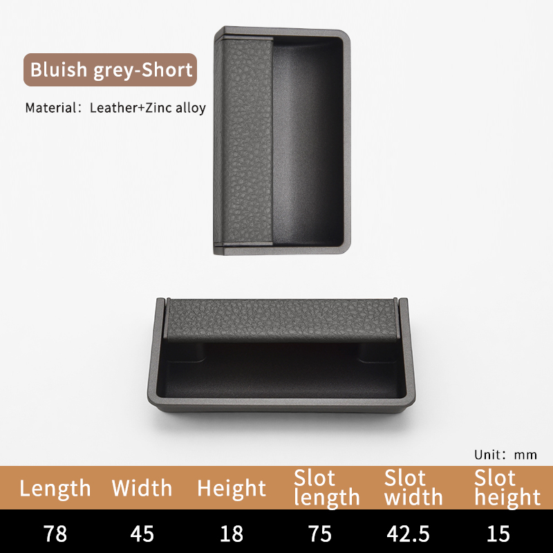 0077 Gris bleuté - Longueur 78 mm/3,07"