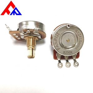 Venta Directa de Fábrica: Potenciómetro de Guitarra Bajo de Película de Carbono Rotatorio de Alta Estabilidad de 24mm, Eje de Cobre B250K 20% 10000 - Product Image 5