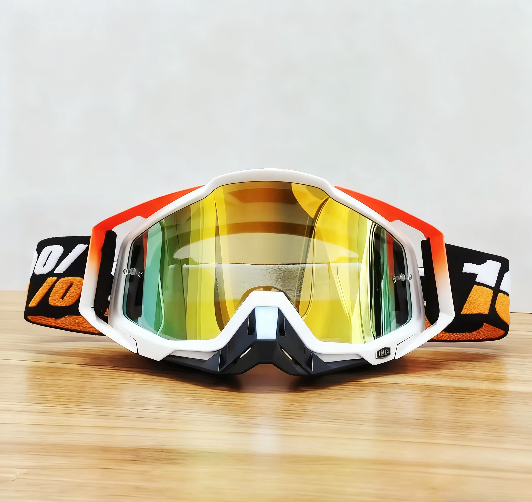 1 monture blanche, double couleur, nez noir