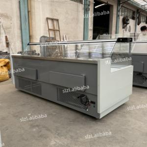 Supermarché 304 Inox Deli Vitrine Réfrigérateur Porte Verre Viande Refroidisseur <span class=keywords><strong>Boucherie</strong></span> Affichage Réfrigérateurs Avec Salle De Stockage - Product Image 3