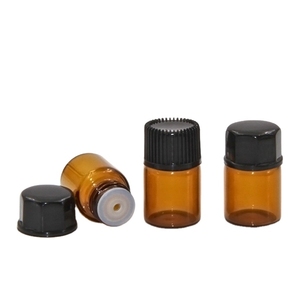 LLG Vente en gros 1ml 2 flacons vides Emballage 3 5 petits flacon essentiel en verre ambré pour poudre de parfum - Product Image 1