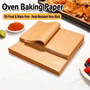<span class=keywords><strong>Set</strong></span> di Fogli di Carta da Forno con Rivestimento in Silicone, Non Sbiancati, Resistenti al Calore, per Teglie da Forno e Grigliate di Cotolette di Agnello - Product Image 1