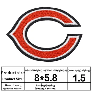 NFL Mỹ giải đấu 32 ĐộI Logo biểu tượng phù hiệu dính sắt-on thêu vá PVC thêu vải các bản vá lỗi - Product Image 6