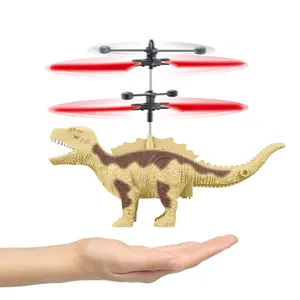 Ukuran Kecil Terbang Mainan Dinosaurus Naga Sensor Inframerah Helikopter