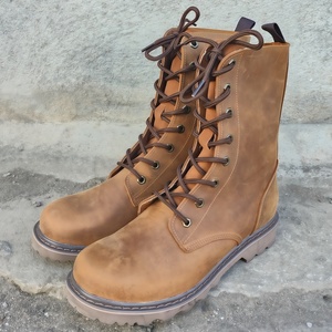 <span class=keywords><strong>Bottes</strong></span> Martin en cuir véritable pour hommes, style britannique, pour l'extérieur, l'équitation, le travail, la moto, la randonnée, <span class=keywords><strong>bottes</strong></span> décontractées à bout large - Product Image 1