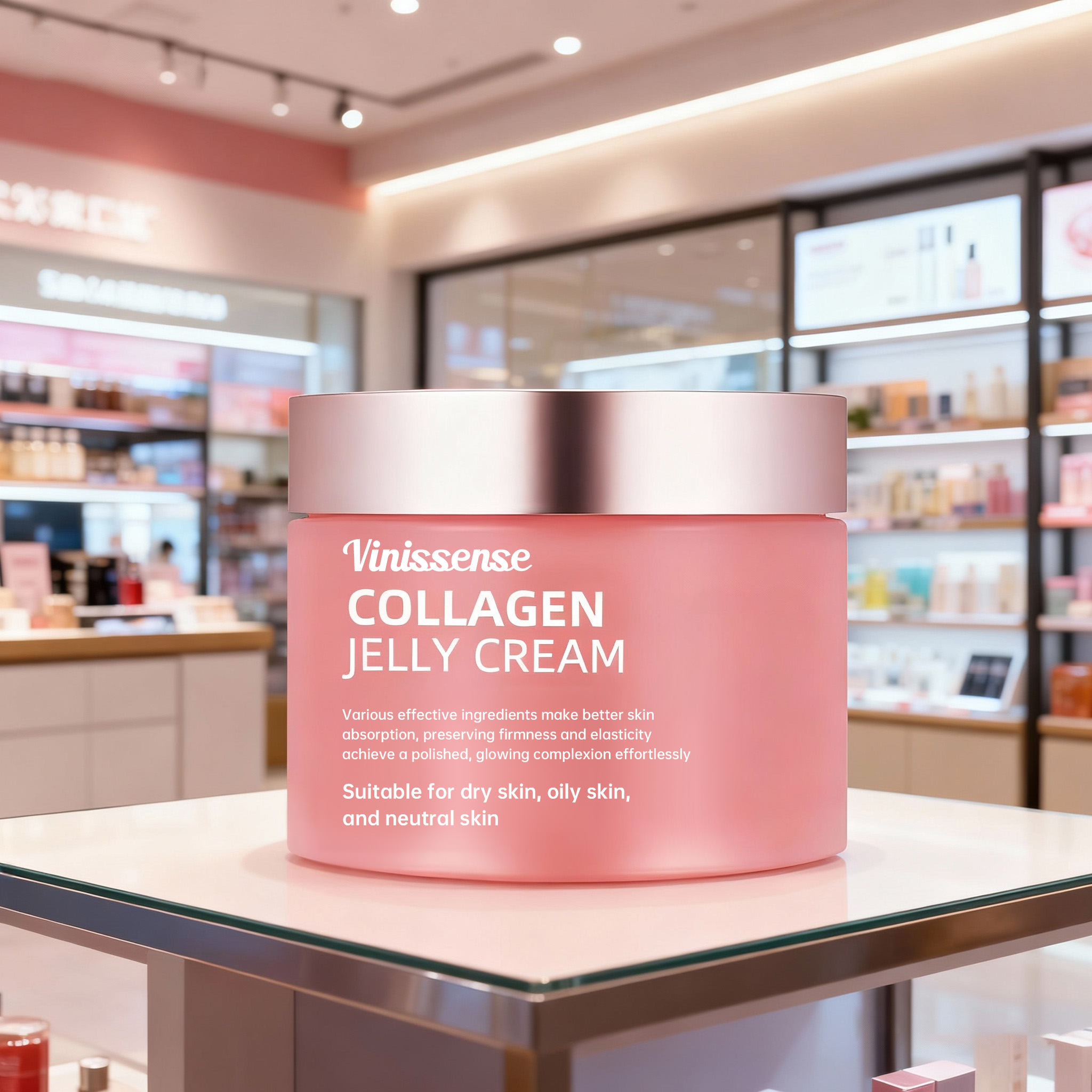 Crème de remplissage de collagène peptidique en poudre Koec avec cuillère