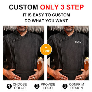 Jaket Koki Pria Kemeja Seragam Kancing Depan Kemeja Kerja Pria Seragam Pelayan Hotel Dapur Restoran Italia - Product Image 4