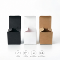 Boîtes d'expédition en papier kraft brun carrées pliables personnalisées, petite boîte d'emballage idéale pour les bougies parfumées votives