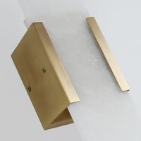 Lámpara de Pared de Alabastro Posmoderna de Cobre, para Sala de Estar, Fondo de TV, Dormitorio, Luz Creativa de Lujo para Escaleras y Porche