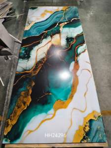 <span class=keywords><strong>Coller</strong></span> installer 1.2*2.4m motif personnalisé surbrillance impression 3D décoratif <span class=keywords><strong>Pvc</strong></span> étanche UV panneau marbre Spc panneau mural - Product Image 1