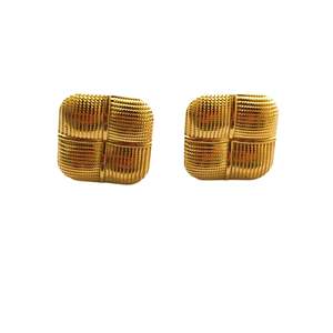 Boucles d'oreilles tendance en acier inoxydable 316L avec placage or PVD, résistantes et durables - Product Image 1