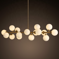 JYLIGHTING – lustre moderne en forme de boule ronde en verre, luminaire décoratif d'intérieur