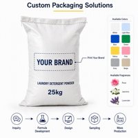 Détergent à lessive en poudre en vrac de 25 kg, écologique, avec qualité certifiée SASO pour les importateurs du Moyen-Orient, approvisionnement fiable en gros