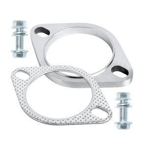 Kit de raccord de collecteur d'échappement universel de <span class=keywords><strong>3</strong></span> pouces pour tuyau de 76 mm de diamètre extérieur, bride en acier inoxydable à <span class=keywords><strong>2</strong></span> boulons avec joint, boulon d'échappement et ressort - Product Image 6