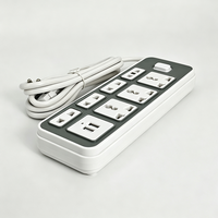 Stop Kontak Grosir Pabrik Anjehold 7 Outlet 2 USB Charger Desktop Multi Plug Soket Ekstensi Jarak Lebar untuk Rumah Kantor