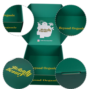 Boîte de papier cosmétique en carton ondulé vert, emballage cadeau, fabrication personnalisée - Product Image 5