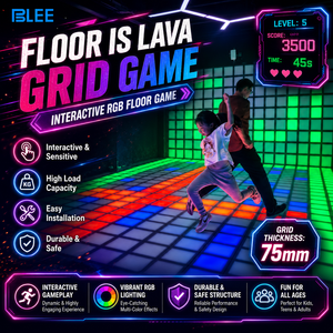Parquet de danse LED interactif sensible BLEE pour intérieur, jeu de sol multijoueur à grille LED avec contrôleur - Product Image 1