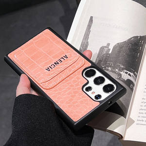 Funda de teléfono de lujo de cuero PU de línea de cocodrilo para Samsung Galaxy s24Ultra <span class=keywords><strong>s23</strong></span> Plus funda de teléfono con ranura para tarjeta S21 + Fundas de DISEÑADORES - Product Image 6