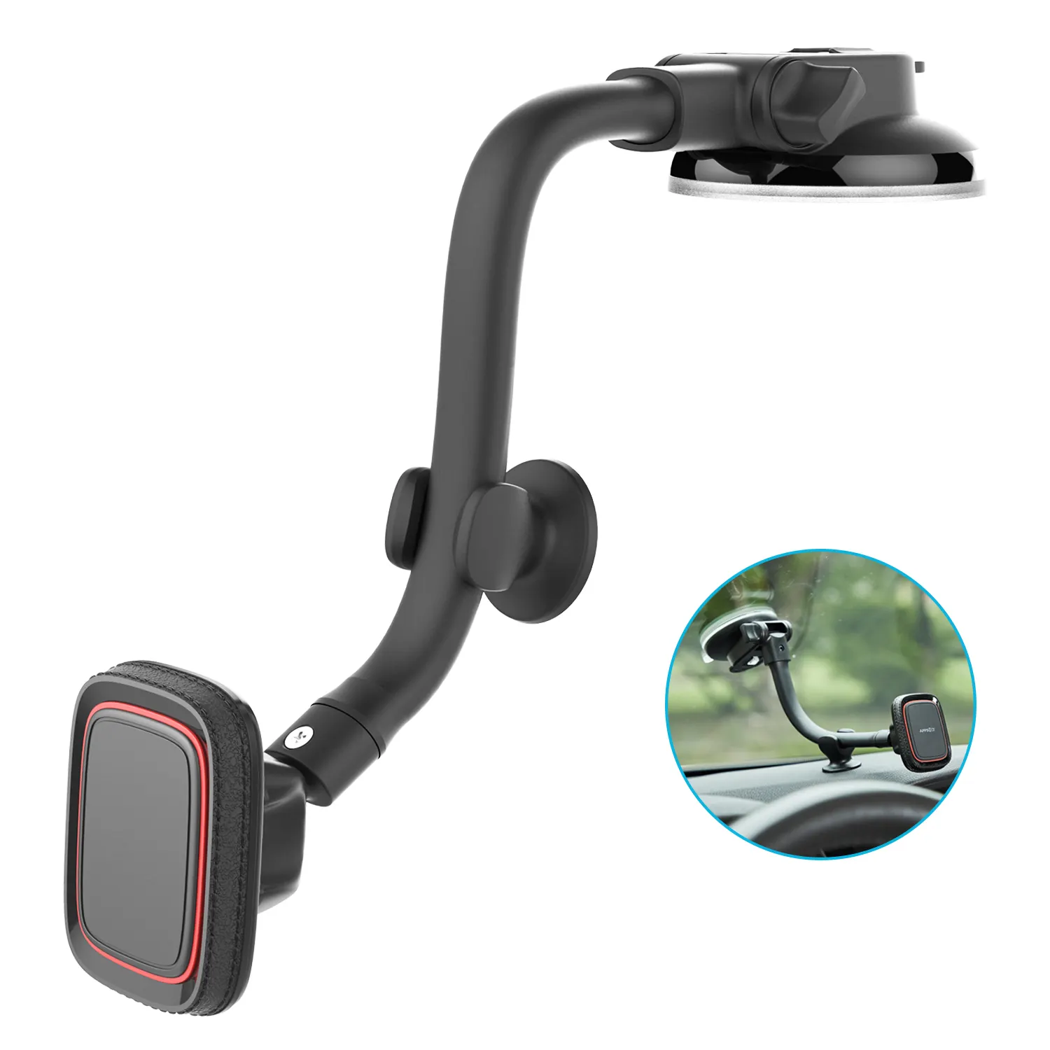 Telescopic Arm Dashboard 360 Rotation Car Phone mount Magnetic Windshield Cell Phone Holder