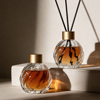 Bouteille diffuseur à roseaux en verre en gros, prix usine, 100 ml, bouteille d'aromathérapie haut de gamme vide et transparente pour diffuseur à roseaux