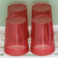 EVERSMILY Pichet en plastique 1,8 L pour thé glacé et jus avec 4 tasses, bouteilles à jus avec couvercles, pichet à eau, vaisselle