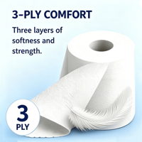 Papier toilette jetable en gros, en vrac, en pâte vierge, écologique, absorbant, ultra doux et résistant