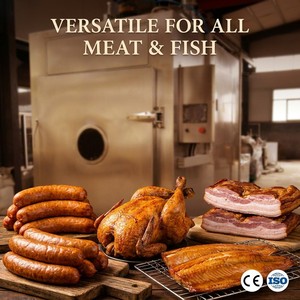 Machine à fumer polyvalente pour viande, saucisses, poisson et viande séchée, en acier inoxydable SUS304, certifiée CE, four de fumage industriel automatique - Product Image 4