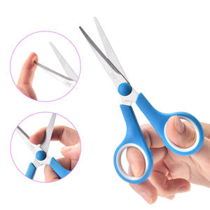 Tijeras para manualidades Deli Kids, 13,8 cm, mango de plástico de acero inoxidable, herramientas de corte para estudiantes, para proyectos de arte escolares - Product Image 3