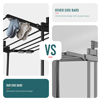 Porte-vêtements pliable en métal de grande capacité Dreamland, support autoportant multifonctionnel pour le séchage du linge à domicile