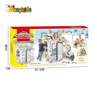 Mini maison en carton à colorier, jouets créatifs de peinture pour enfants, éducation précoce W03A125