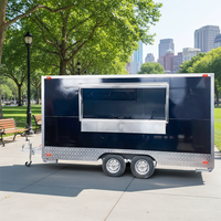 Remorque alimentaire mobile de 14 pieds, type Taco Box, pour pizzas, glaces, BBQ, avec cuisine entièrement équipée