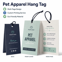 Étiquettes suspendues personnalisées en carton pour animaux de compagnie, logo imprimé, étiquettes de vêtements pour animaux, étiquettes de prix en carton premium pour accessoires pour chiens et chats