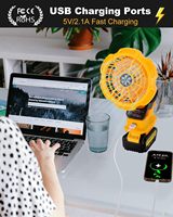 Ventilateur portable QIYUN pour batterie lithium-ion Dewalt 20V/60V, 3 vitesses économes en énergie, alimenté par batterie, idéal pour la chambre