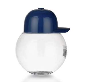 थोक डिस्पोजेबल 24 औंस बेसबॉल आकार प्लास्टिक टंबलर के लिए बेसबॉल कैप पुआल रचनात्मक डिजाइन के साथ ठंडे उपयोग पानी की बोतलों के कप के लिए - Product Image 1